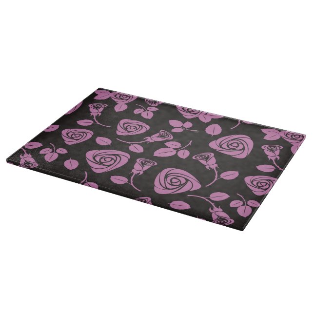 Floral Rose Background Cutting Board (Corner)