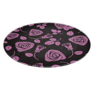 Floral Rose Background Cutting Board