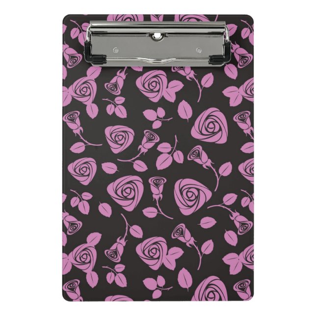 Floral Rose Background Mini Clipboard (Front)