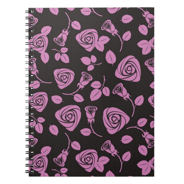 Floral Rose Background Notebook (Front)