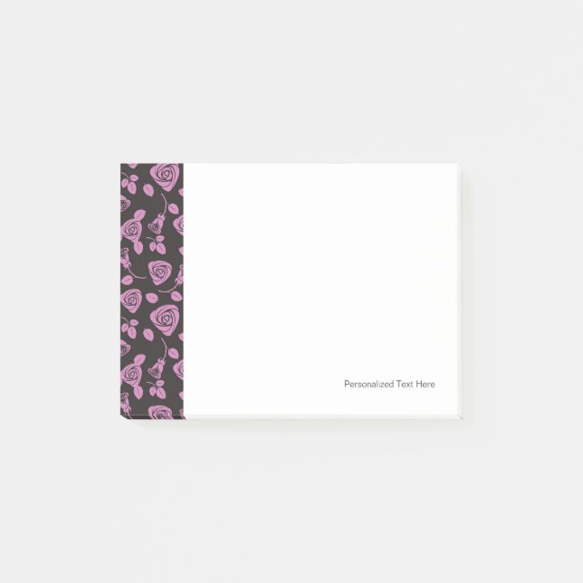 Floral Rose Background Post-it Notes (Front)