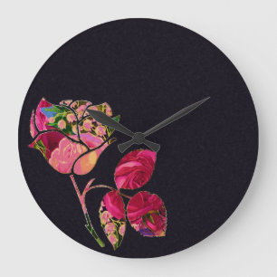 Floral Rose Clock