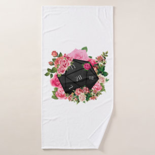 Floral Rose D20 Tabletop RPG Gaming Dice Bath Towel