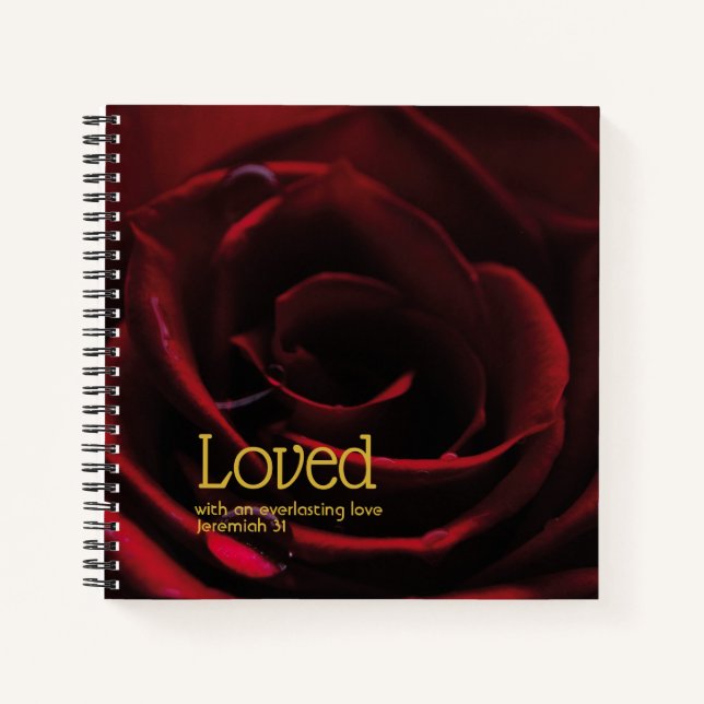 Floral ROSE | Everlasting Love Custom | Christian Notebook (Front)