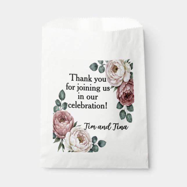 Floral Rose Favour Bag (Front)