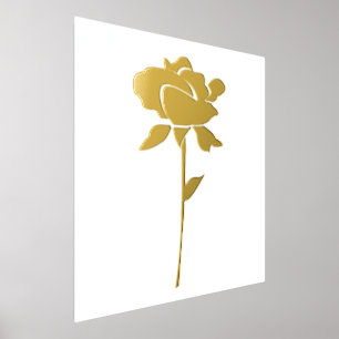 Floral Rose Gold Golden Elegant Spring Summer Gift Foil Prints