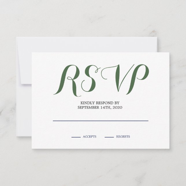 Floral Rose Neutral RSVP (Front)