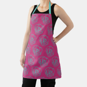 Floral Rose Pattern Apron