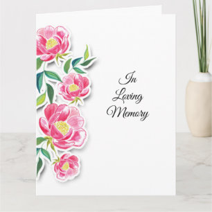 Floral rose pet sympathy PHOTO and verse Card