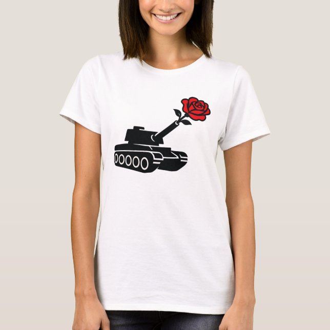 Floral Rose Tank Anti War Pacifism (Front)