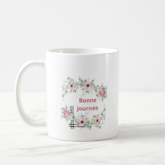 Floral Rose & Watercolor Flowers Good Morning Mug 