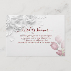 Floral Roses Display Bridal Wedding Shower Enclosure Card
