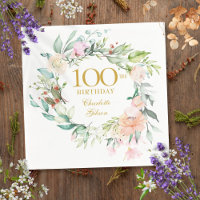 Floral Roses Garland 100th Birthday