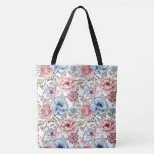 Floral Roses Tote Bag