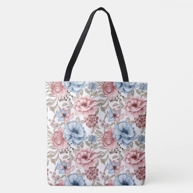 Floral Roses Tote Bag (Front)