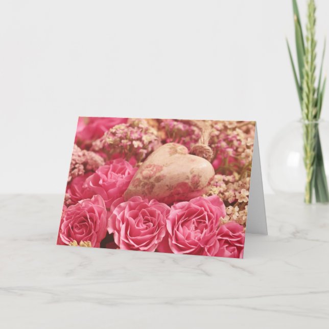 Floral Roses Valentine's Day Card (Front)