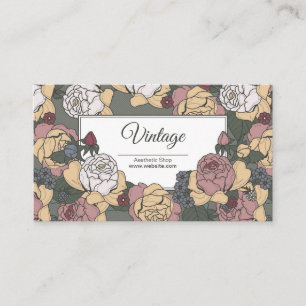 Floral Roses Vintage Business Card
