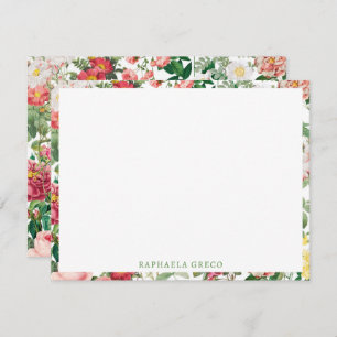 Floral Roses Vintage Spring Garden  Card