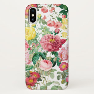 Floral Roses Vintage Spring Garden  iPhone X Case