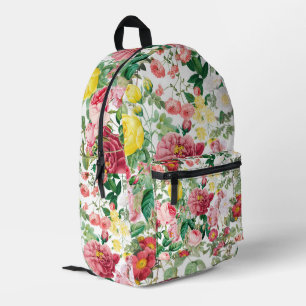 Floral Roses Vintage Spring Garden  Printed Backpack