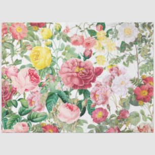 Floral Roses Vintage Spring Garden    Tissue Paper