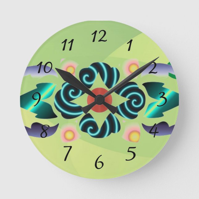 Floral Round Clock (Front)