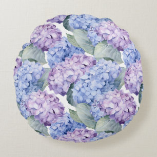 Floral Round Cotton Throw Pillow