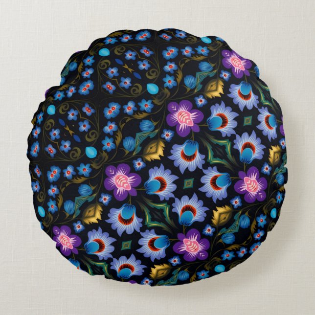 floral round cushion (Front)