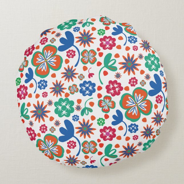 Floral Round Cushion (Back)