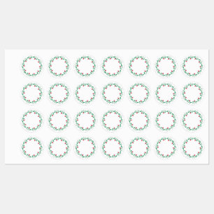 Floral round frame with pink rose flowers