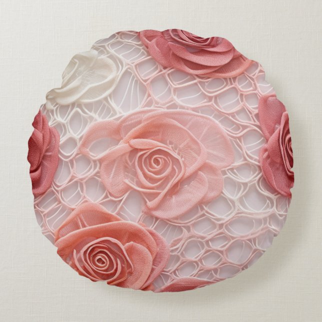 Floral Round Pillow (Front)