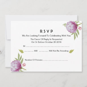 Floral RSVP Card