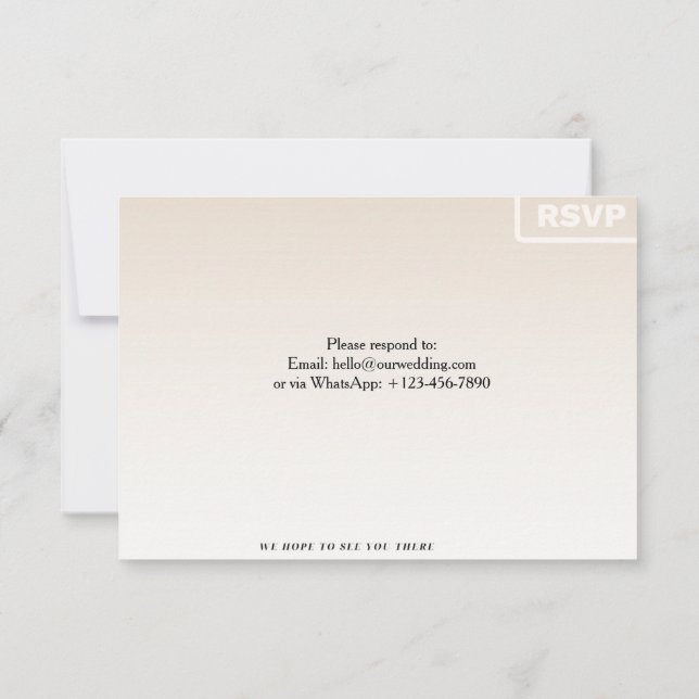 Floral RSVP Card | Custom Wedding Reply Card (Back)