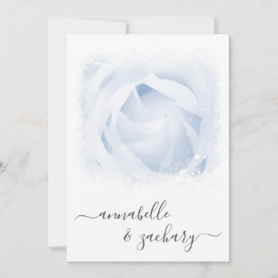 *~* Floral RSVP + QR  Rose  AR8 Wedding Invitation