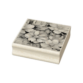 Floral Rubber Stamp