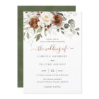 Floral Rust Ivory Cream Greenery Fall Wedding