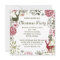 Floral Rustic Deer Christmas Party Invitation