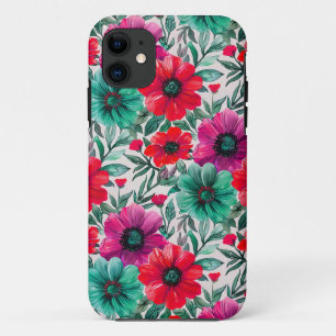 Floral rustic fashion retro pattern iPhone 11 Case