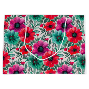 Floral rustic fashion retro pattern Large Gift Bag