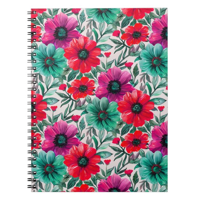  Floral rustic fashion retro pattern Notebook (Front)