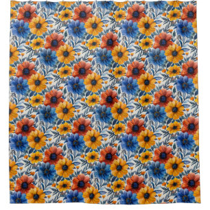  Floral rustic fashion retro pattern Shower Curtain