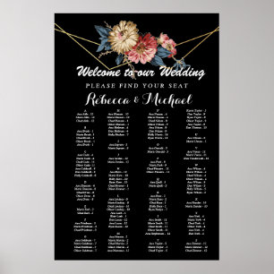 Floral Rustic Magnolia String Lights Poster