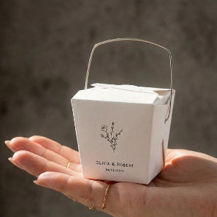 Floral Rustic Simple Custom Wedding Favour Box