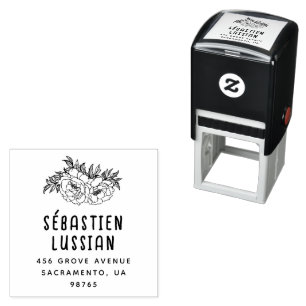 Floral Rustic Style  Self-inking Stamp