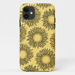 Floral Rustic Sunflower Hand Drawn iPhone 11 Case