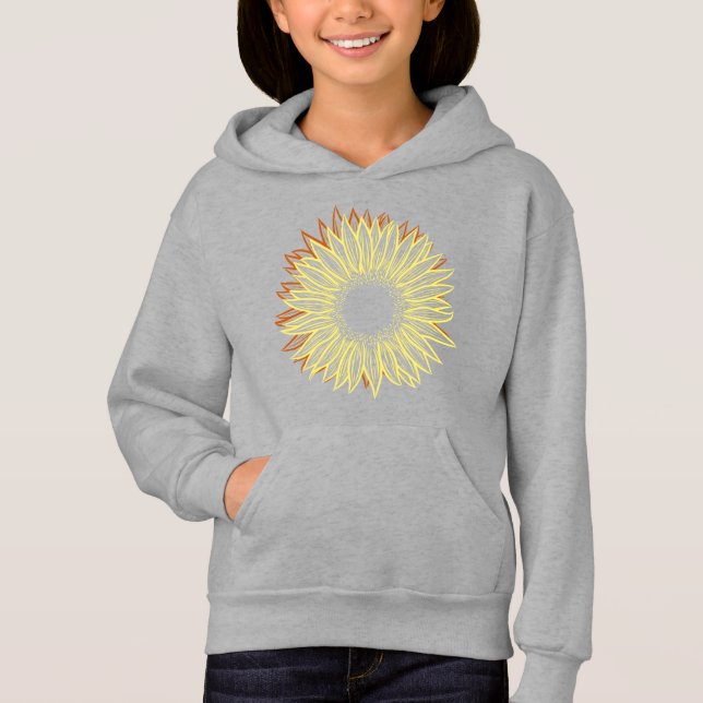 Floral Rustic Sunflower Light Hand Drawn (Front)