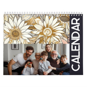 Floral rustic vintage elegant boho calendar