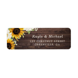 Floral Rustic Wood Sunflower Greenery Barn Daisy