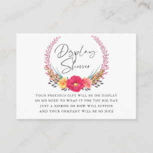 Floral Safari Baby Shower Display Shower Enclosure Card