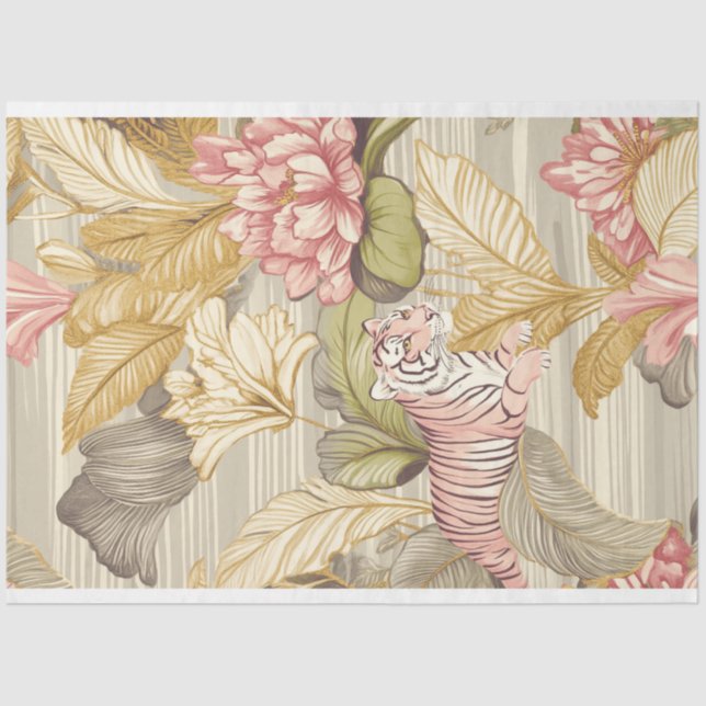Floral Safari Tissue by Elsie Lane Tissue Paper (Front)